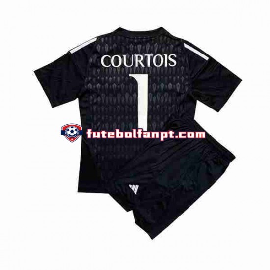 Camisola Alternativo Guarda-redes Real Madrid Thibaut Courtois 1 Época 2023/2024 Manga Curta ,Criança