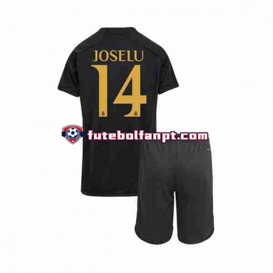 Camisola Alternativa (2ª) Real Madrid Joselu 14 Época 2023/2024 Manga Curta ,Criança