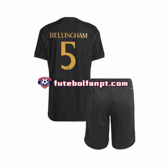 Camisola Alternativa (2ª) Real Madrid Jude Bellingham 5 Época 2023/2024 Manga Curta ,Criança