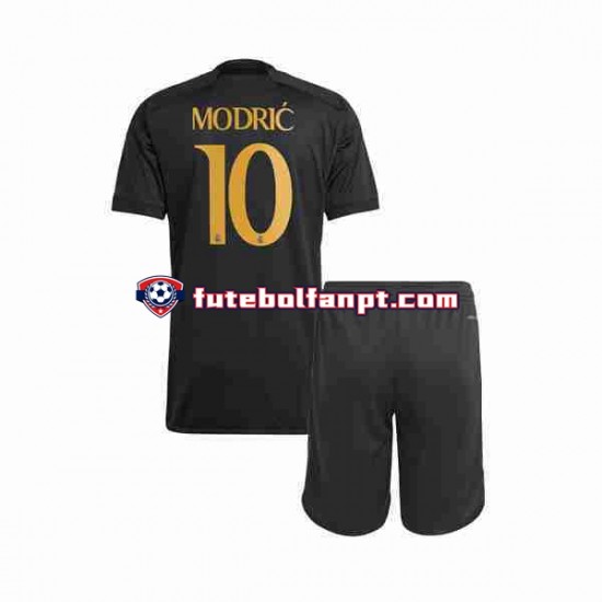 Camisola Alternativa (2ª) Real Madrid Modric 10 Época 2023/2024 Manga Curta ,Criança