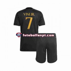 Camisola Alternativa (2ª) Real Madrid Vini Jr 7 Época 2023/2024 Manga Curta ,Criança