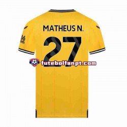 Camisola Principal Wolverhampton Wanderers Matheus Nunes 27 Época 2023/2024 Manga Curta ,Homem