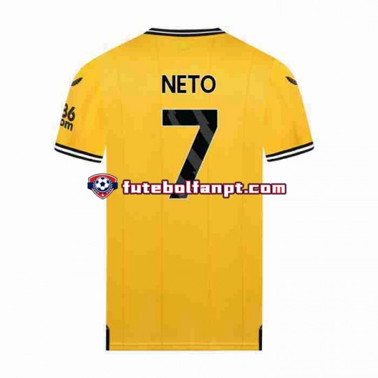 Camisola Principal Wolverhampton Wanderers NETO 7 Época 2023/2024 Manga Curta ,Homem