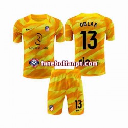 Camisola Guarda-redes Atlético Madrid Laranja Jan Oblak 13 Época 2023/2024 Manga Curta ,Criança