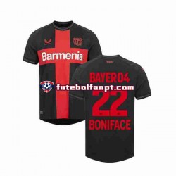 Camisola Principal Bayer 04 Leverkusen Victor Boniface 22 Época 2023/2024 Manga Curta ,Homem