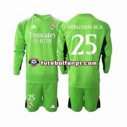 Camisola Principal Guarda-redes Real Madrid Kepa Arrizabalaga 25 Época 2023/2024 Manga Comprida ,Criança