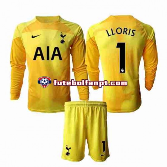 Camisola Principal Guarda-redes Tottenham Hotspur Hugo Lloris 1 Época 2022/2023 Manga Comprida ,Criança