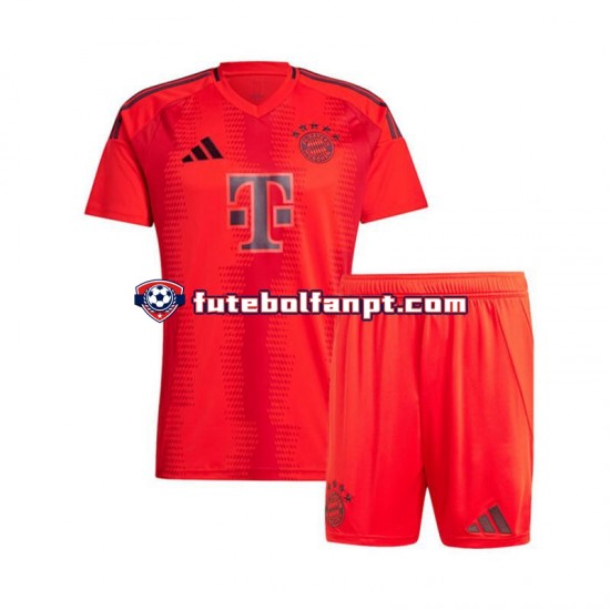 Camisola Principal Bayern de Munique Vermelho Época 2024/2025 Manga Curta ,Criança