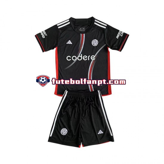 Camisola Alternativa (2ª) CA River Plate Preto Época 2024/2025 Manga Curta ,Criança