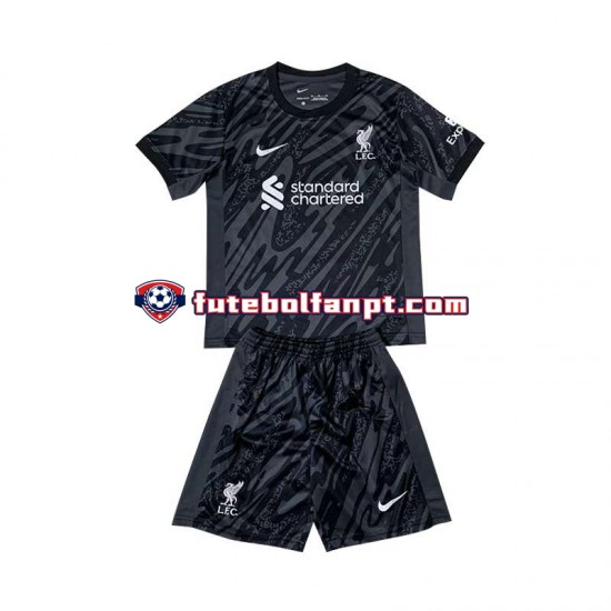 Camisola Principal Guarda-redes Liverpool Preto Época 2024/2025 Manga Curta ,Criança