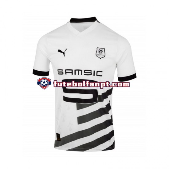 Camisola Alternativo Stade Rennais Branco Época 2023/2024 Manga Curta ,Homem