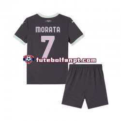 Camisola Alternativa (2ª) AC Milan Morata 7 Época 2024/2025 Manga Curta ,Criança