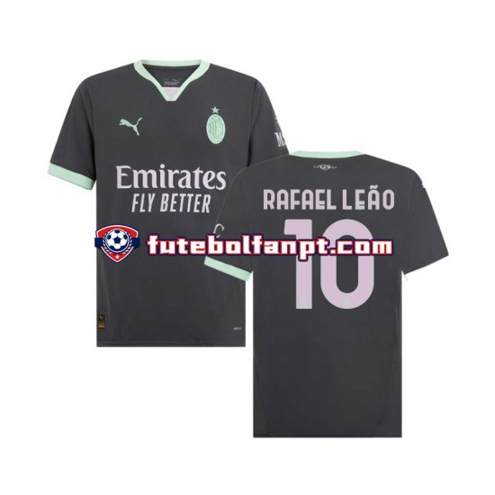 Camisola Alternativa (2ª) AC Milan Rafael Leao 10 Época 2024/2025 Manga Curta ,Homem