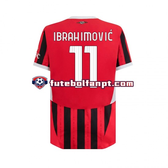 Camisola Principal AC Milan ibrahimovic 11 Época 2024/2025 Manga Curta ,Homem