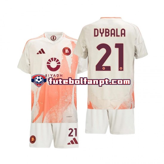 Camisola Alternativo AS Roma Paulo Dybala 21 Época 2024/2025 Manga Curta ,Criança