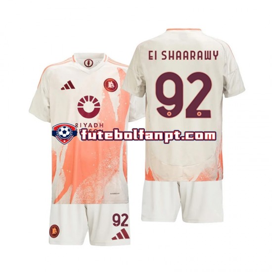 Camisola Alternativo AS Roma Stephan El Shaarawy 92 Época 2024/2025 Manga Curta ,Criança