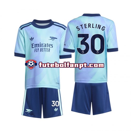 Camisola Alternativa (2ª) Arsenal Sterling 30 Época 2024/2025 Manga Curta ,Criança