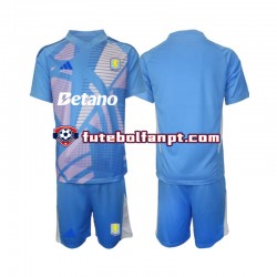 Camisola Alternativa (2ª) Guarda-redes Aston Villa Azul Época 2024/2025 Manga Curta ,Criança