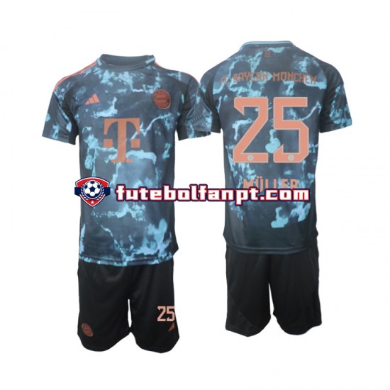 Camisola Alternativo Bayern de Munique Muller 25 Época 2024/2025 Manga Curta ,Criança