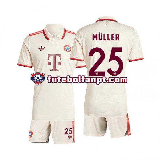 Camisola Alternativa (2ª) Bayern de Munique Muller 25 Época 2024/2025 Manga Curta ,Criança