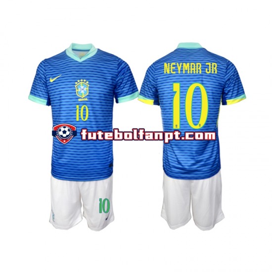 Camisola Alternativo Seleção Brasileira Neymar JR 10 2024 Manga Curta ,Criança