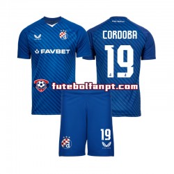 Camisola Principal Dinamo Zagreb Juan Cordoba 19 Época 2024/2025 Manga Curta ,Criança