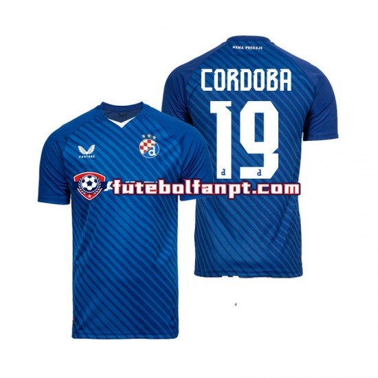 Camisola Principal Dinamo Zagreb Juan Cordoba 19 Época 2024/2025 Manga Curta ,Homem