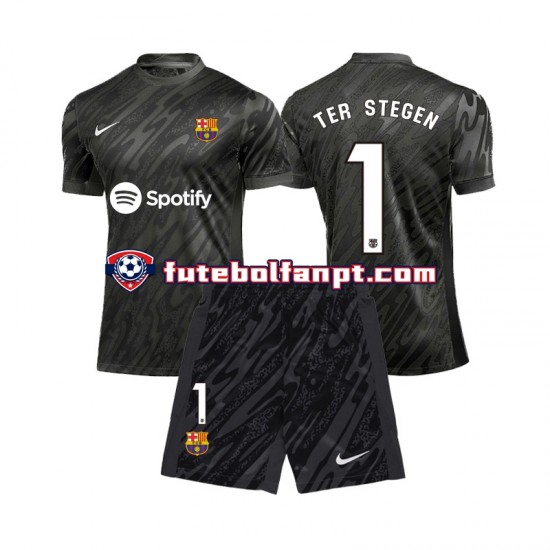 Camisola Alternativa (2ª) Guarda-redes FC Barcelona Ter Stegen 1 Época 2024/2025 Manga Curta ,Criança