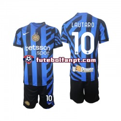 Camisola Principal Inter de Milão Lautaro 10 Época 2024/2025 Manga Curta ,Criança