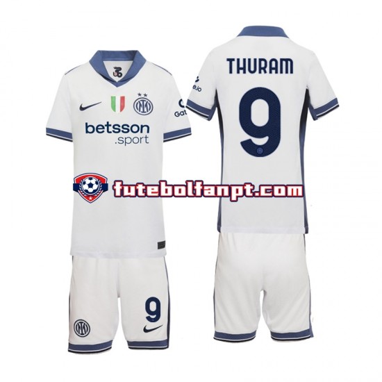 Camisola Alternativo Inter de Milão Marcus Thuram 9 Época 2024/2025 Manga Curta ,Criança