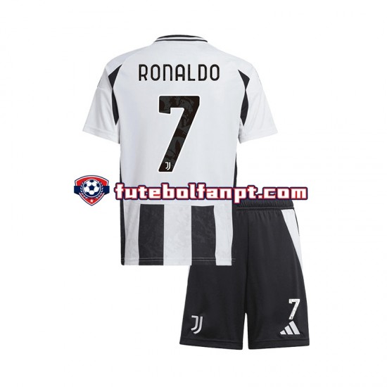 Camisola Principal Juventus Cristiano Ronaldo 7 Época 2024/2025 Manga Curta ,Criança