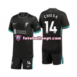 Camisola Alternativo Liverpool Chiesa 14 Época 2024/2025 Manga Curta ,Criança