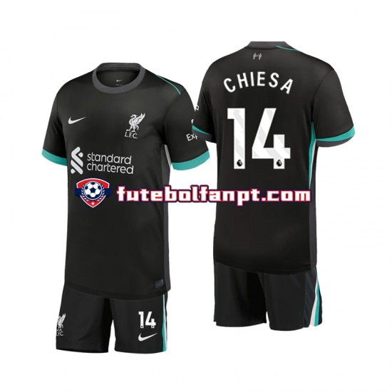 Camisola Alternativo Liverpool Chiesa 14 Época 2024/2025 Manga Curta ,Criança