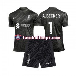 Camisola Principal Guarda-redes Liverpool Alisson Becker 1 Época 2024/2025 Manga Curta ,Criança