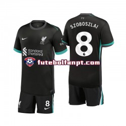 Camisola Alternativo Liverpool Szoboszlai 8 Época 2024/2025 Manga Curta ,Criança