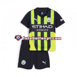 Camisola Alternativo Manchester City Época 2024/2025 Manga Curta ,Criança