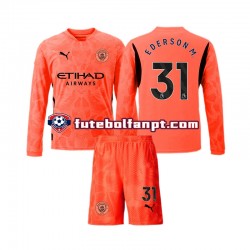 Camisola Alternativo Guarda-redes Manchester City Ederson Moraes 31 Época 2024/2025 Manga Comprida ,Criança