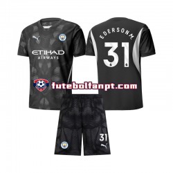 Camisola Alternativa (3ª) Guarda-redes Manchester City Ederson Moraes 31 Época 2024/2025 Manga Curta ,Criança