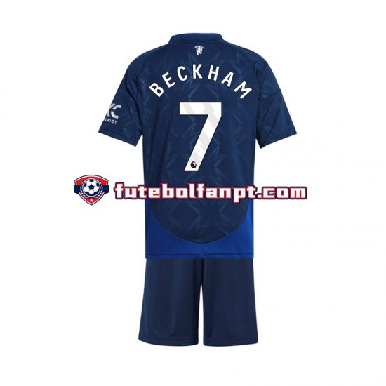 Camisola Alternativo Manchester United Beckham 7 Época 2024/2025 Manga Curta ,Criança