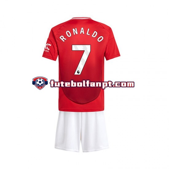 Camisola Principal Manchester United Cristiano Ronaldo 7 Época 2024/2025 Manga Curta ,Criança