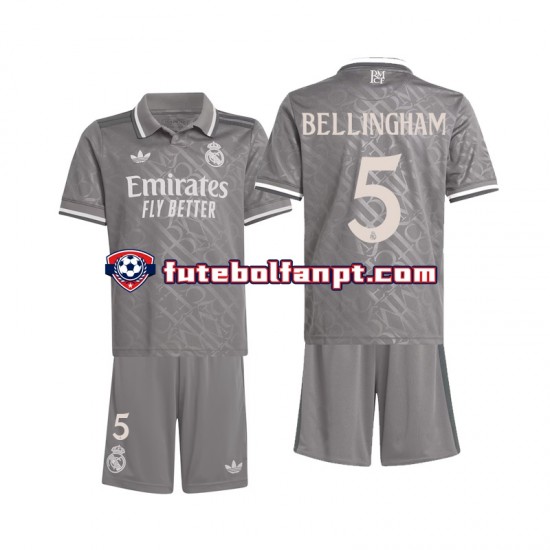 Camisola Alternativa (2ª) Real Madrid Bellingham 5 Época 2024/2025 Manga Curta ,Criança