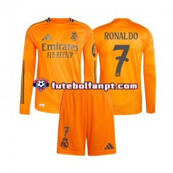 Camisola Alternativo Real Madrid Cristiano Ronaldo 7 Época 2024/2025 Manga Comprida ,Criança