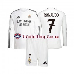 Camisola Principal Real Madrid Cristiano Ronaldo 7 Época 2024/2025 Manga Comprida ,Criança