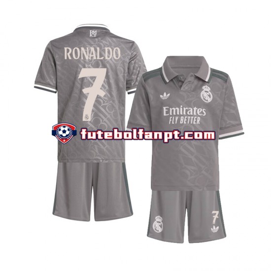 Camisola Alternativa (2ª) Real Madrid Cristiano Ronaldo 7 Época 2024/2025 Manga Curta ,Criança