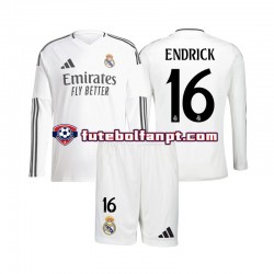 Camisola Principal Real Madrid Endrick 16 Época 2024/2025 Manga Comprida ,Criança