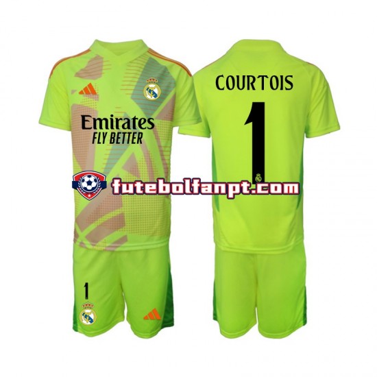 Camisola Alternativa (3ª) Guarda-redes Real Madrid COURTOIS 1 Época 2024/2025 Manga Curta ,Criança