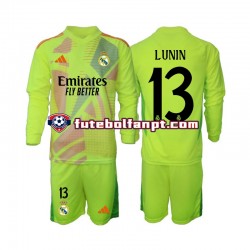 Camisola Alternativa (3ª) Guarda-redes Real Madrid Lunin 13 Época 2024/2025 Manga Comprida ,Criança