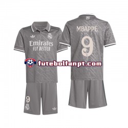 Camisola Alternativa (2ª) Real Madrid Kylian Mbappe 9 Época 2024/2025 Manga Curta ,Criança